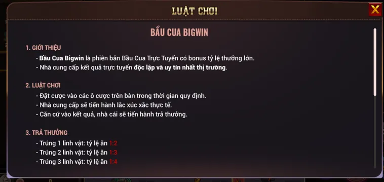 Bầu Cua BigWin Tại BomWin Điểm Hẹn May Mắn Cho Mọi Tín Đồ