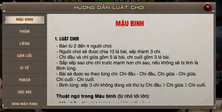 Mậu Binh Tại BomWin Trải Nghiệm Đỉnh Cao Dành Cho Các Cao Thủ