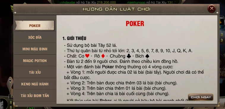 Poker Tại BomWin Đấu Trường Trí Tuệ Đỉnh Cao Dành Cho Các Siêu Sao Cao Thủ