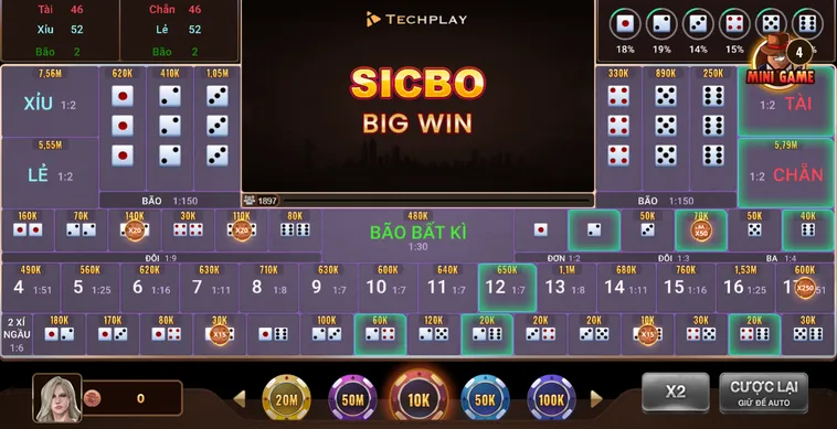 Sicbo BigWin Tại BomWin Sảnh Cược Xúc Xắc Đỉnh Cao Dành Cho Các Cao Thủ